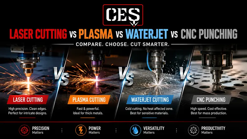 Laser Cutting vs Plasma vs Waterjet vs CNC Punching
