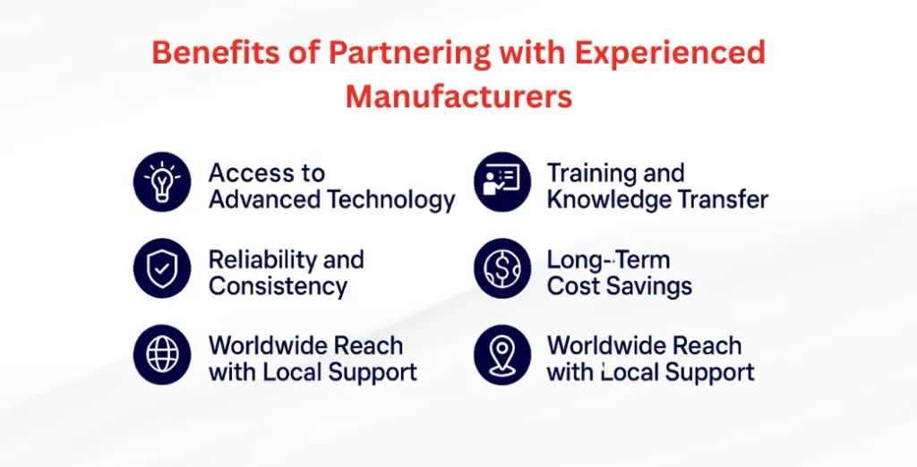 Benefits of partnering with Experienced Manufacturers