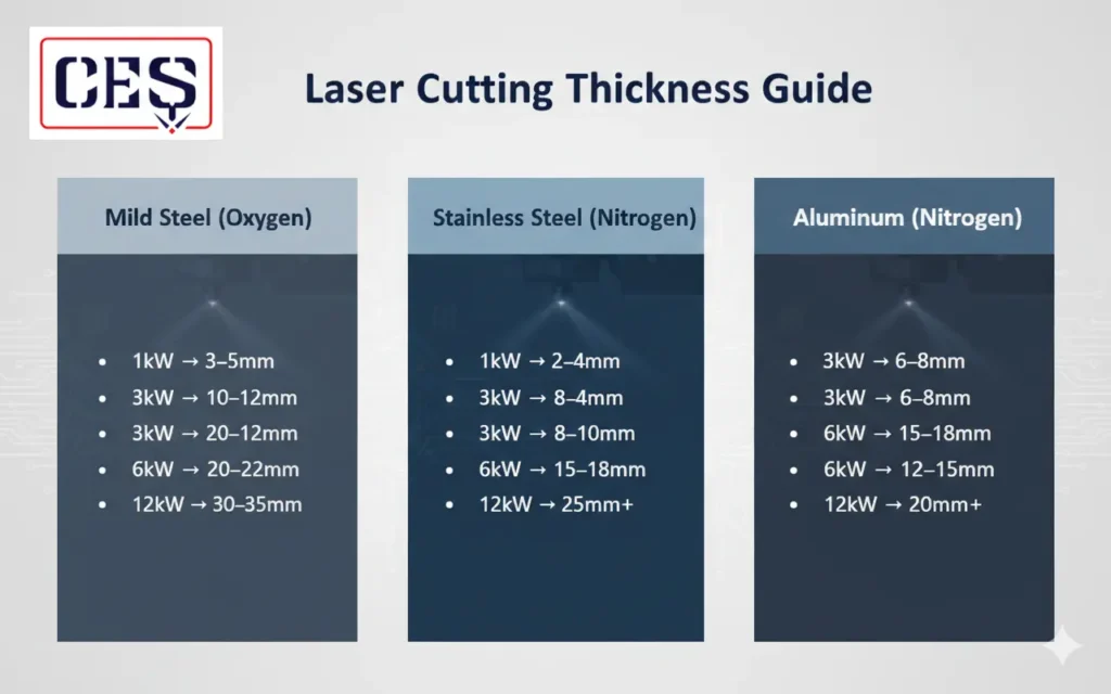 Laser Cutting Thickness Guide